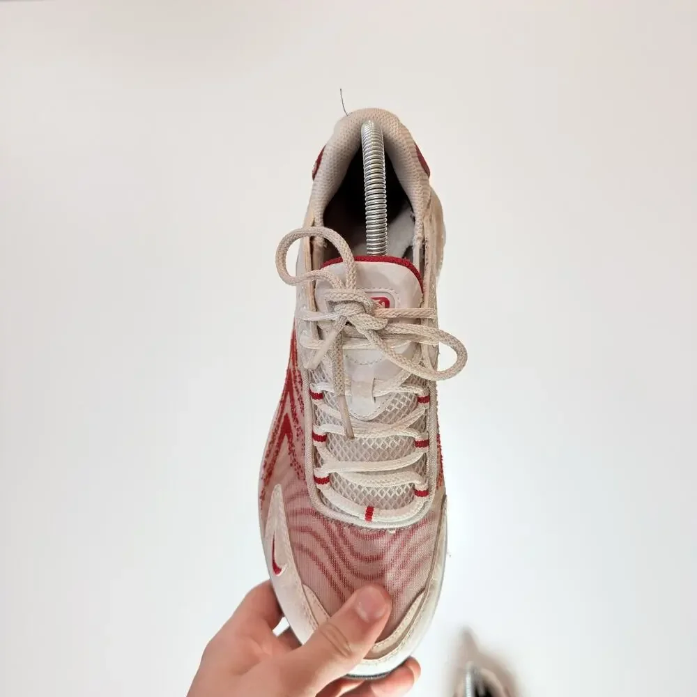 Nike Size 7Y Youth Air Max TW University Red White Running Shoes Daily Sneakers